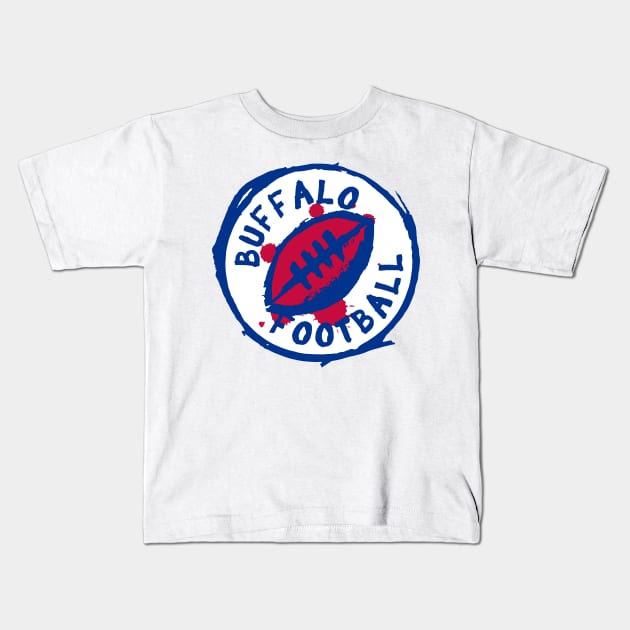 Bufallo Football 01 Kids T-Shirt by Very Simple Graph